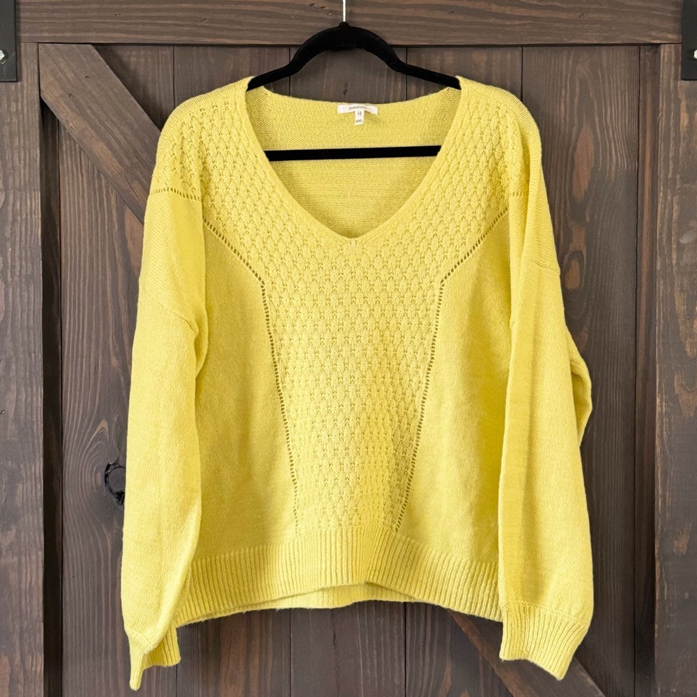 Maurices Women’s Sunny Yellow V-Neck Sweater‎ Long Sleeve Size XXL NEW/NWT